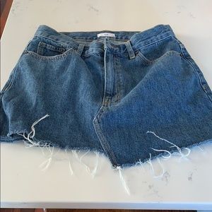 TNA denim skirt, worn once. Size 6 but fits small